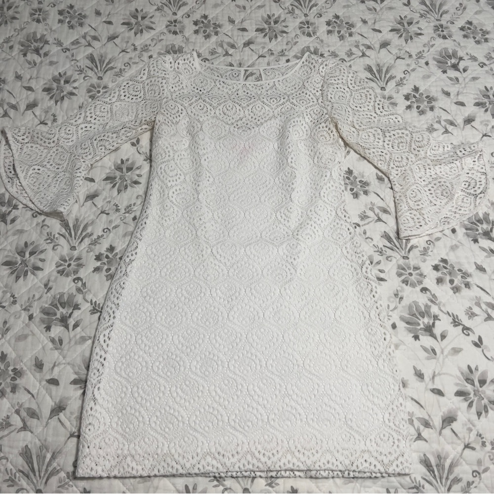 Lilly Pulitzer Fontaine Gypsea Lace Dress In Resort White XS